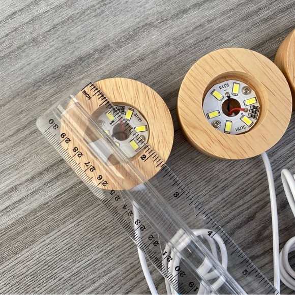 Wooden LED Light Base for Crystals - Picture 3 of 6